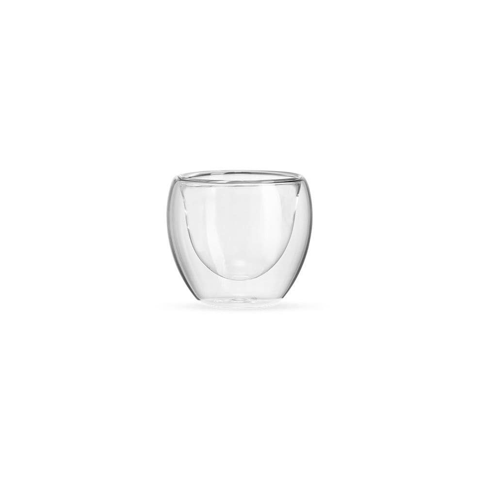 Copo Vidro Parede Dupla 80ml — Transparente