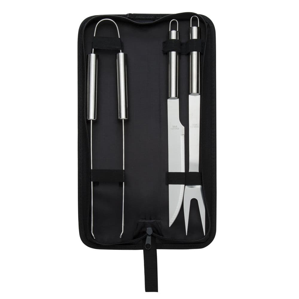 Kit Churrasco Três Peças — Prata