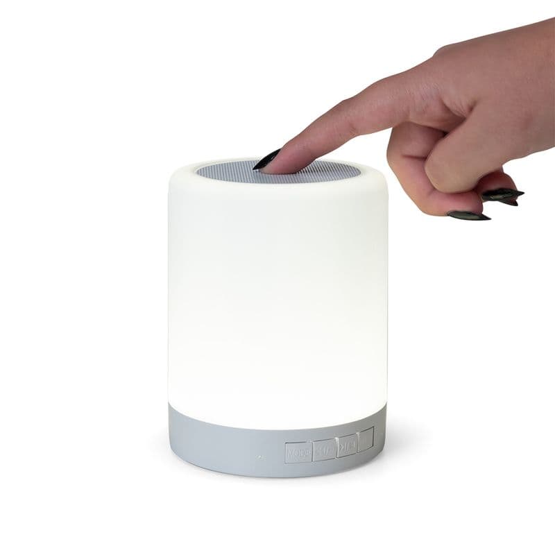 Caixa de Som com Luminária Touch
